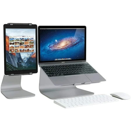 Space Gray Patented Rain Design mStand360 Laptop Stand with Swivel Base